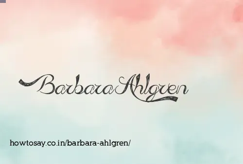 Barbara Ahlgren