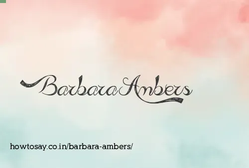 Barbara Ambers