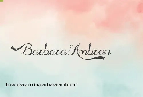 Barbara Ambron