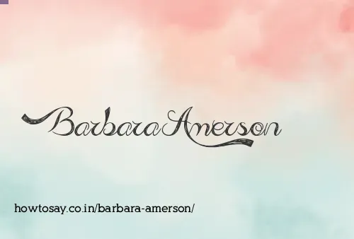 Barbara Amerson