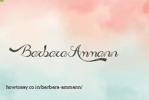 Barbara Ammann