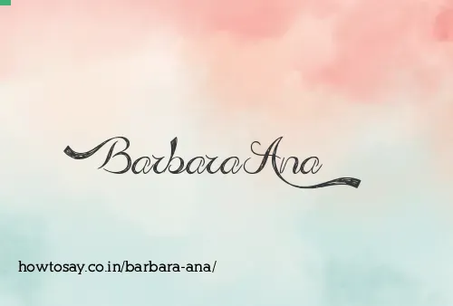 Barbara Ana