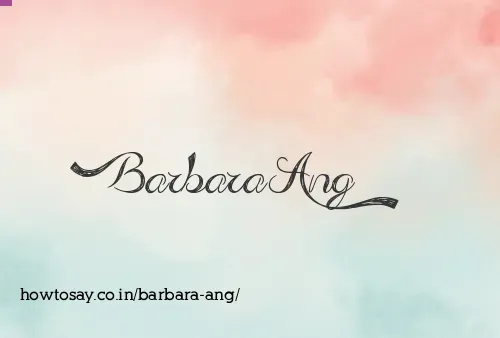 Barbara Ang