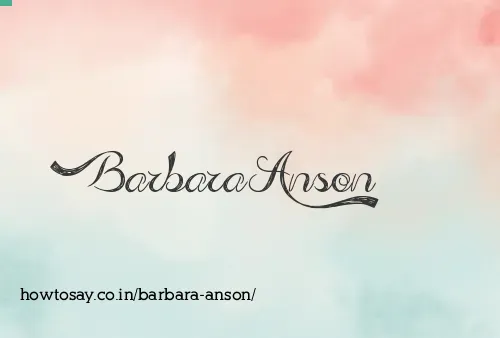 Barbara Anson