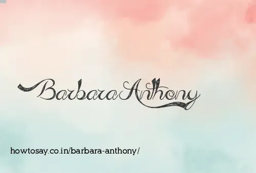 Barbara Anthony