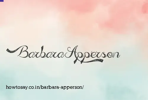 Barbara Apperson