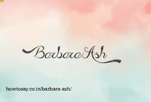 Barbara Ash