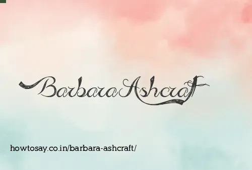 Barbara Ashcraft