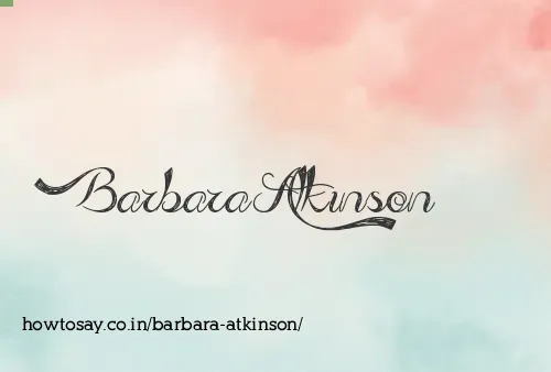 Barbara Atkinson