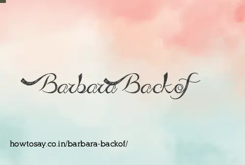 Barbara Backof