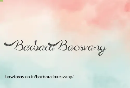 Barbara Bacsvany