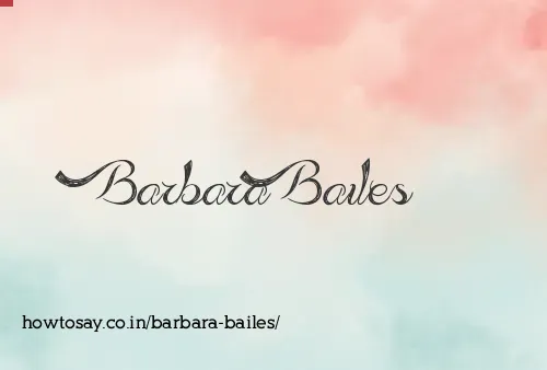 Barbara Bailes