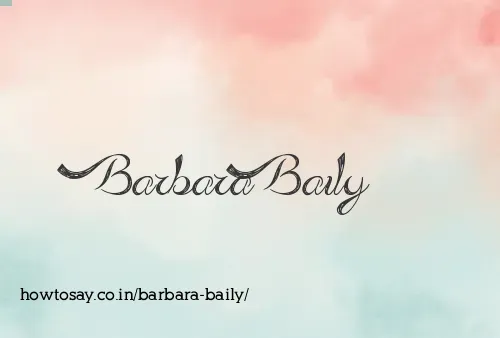 Barbara Baily