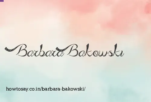 Barbara Bakowski