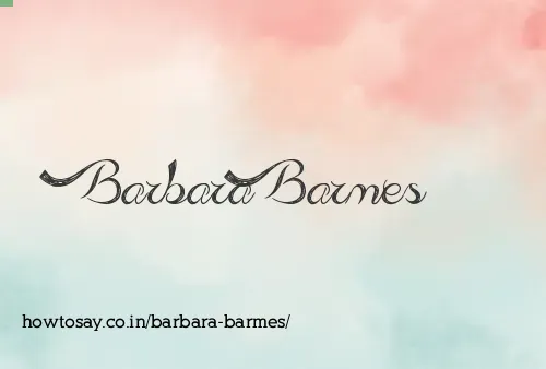 Barbara Barmes