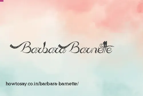 Barbara Barnette