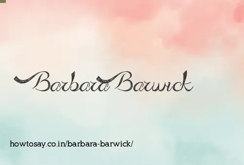 Barbara Barwick