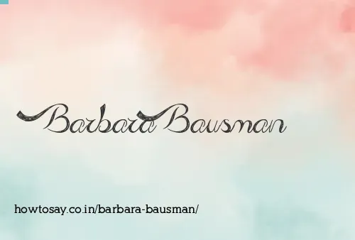 Barbara Bausman