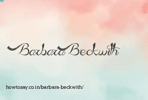 Barbara Beckwith