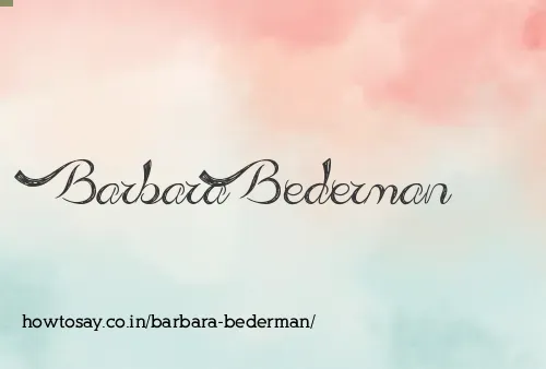 Barbara Bederman