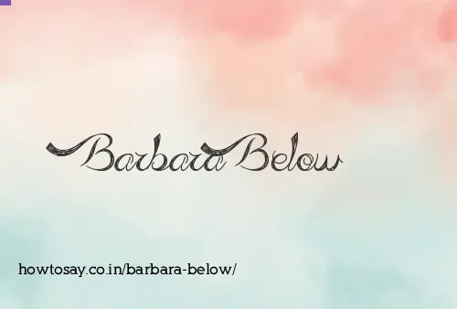 Barbara Below