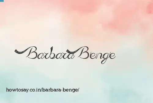 Barbara Benge