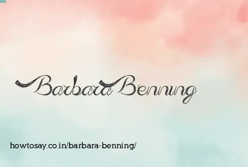 Barbara Benning