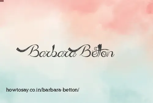 Barbara Betton