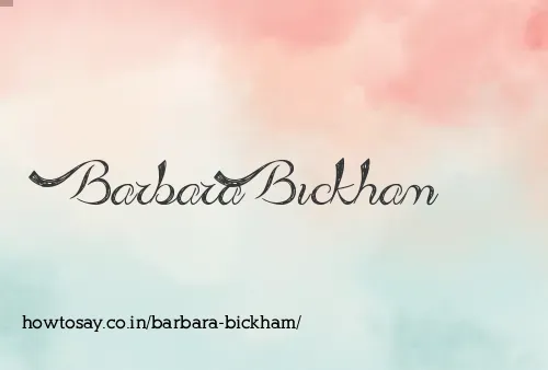 Barbara Bickham