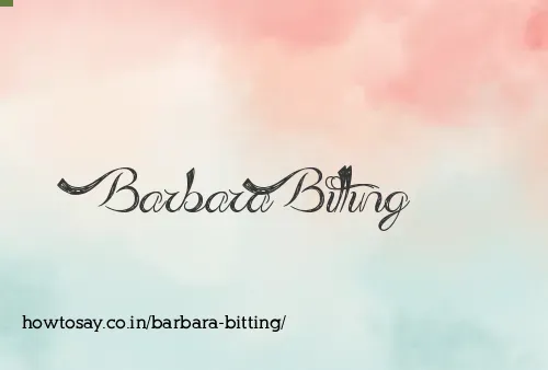 Barbara Bitting