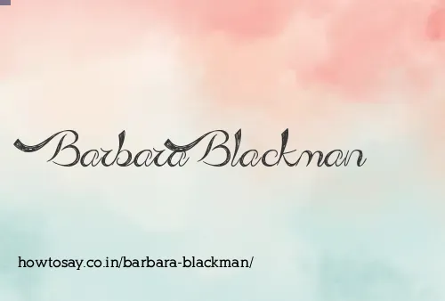 Barbara Blackman