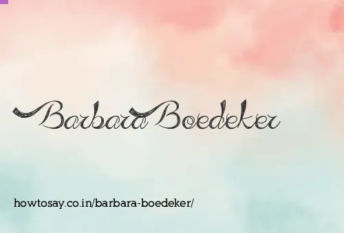 Barbara Boedeker