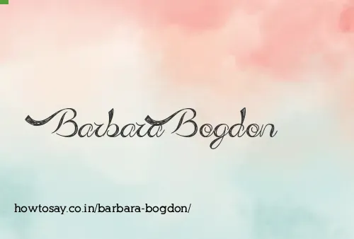 Barbara Bogdon