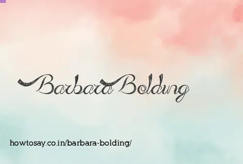 Barbara Bolding
