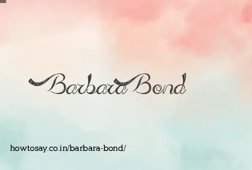 Barbara Bond
