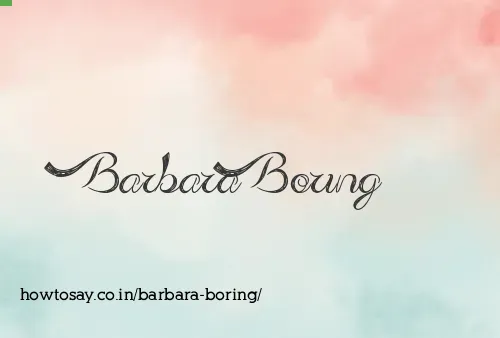 Barbara Boring