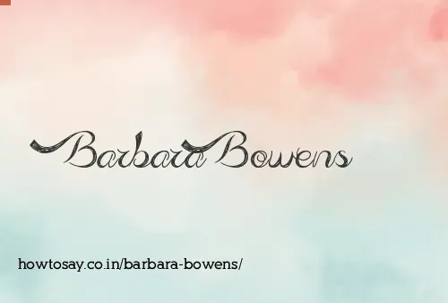 Barbara Bowens