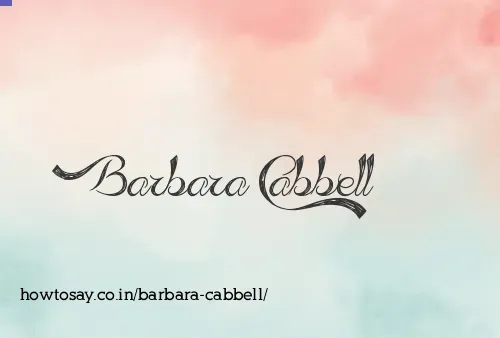 Barbara Cabbell