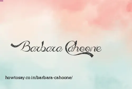 Barbara Cahoone
