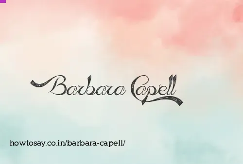 Barbara Capell