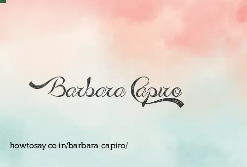 Barbara Capiro