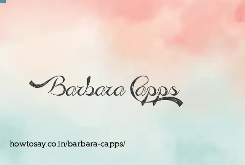 Barbara Capps