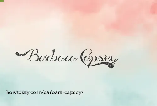 Barbara Capsey
