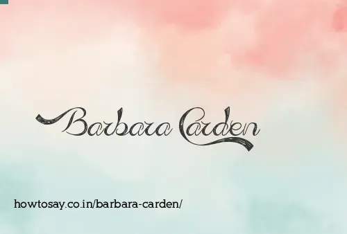 Barbara Carden