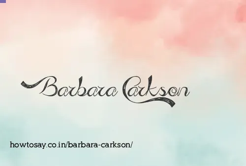 Barbara Carkson