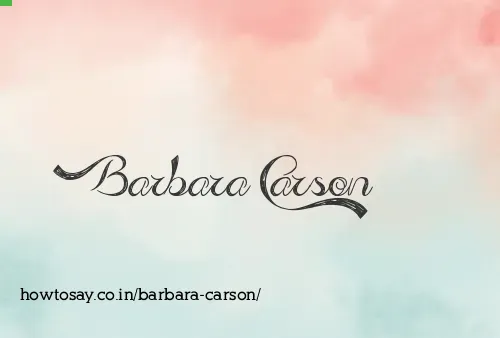 Barbara Carson