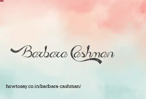 Barbara Cashman