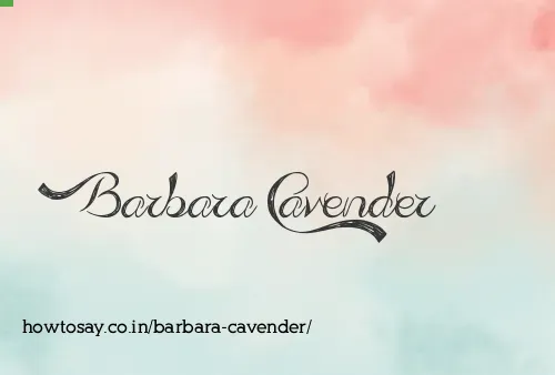 Barbara Cavender