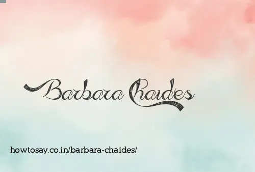 Barbara Chaides