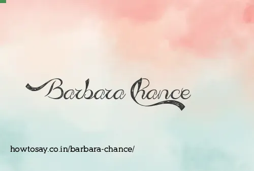 Barbara Chance